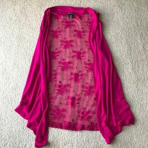 Pink Sleeveless Cardigan